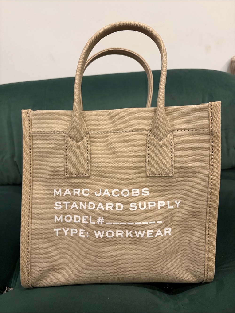 Marc Jacobs Tan Canvas Medium Logo Tote